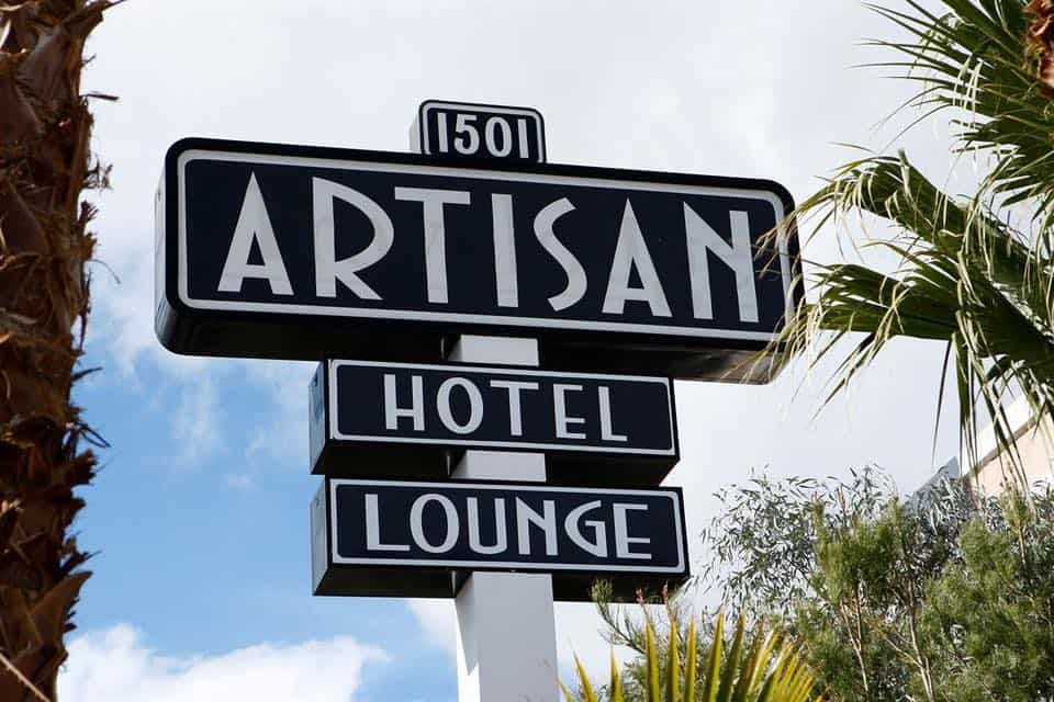 The Artisan Hotel sign in Las Vegas